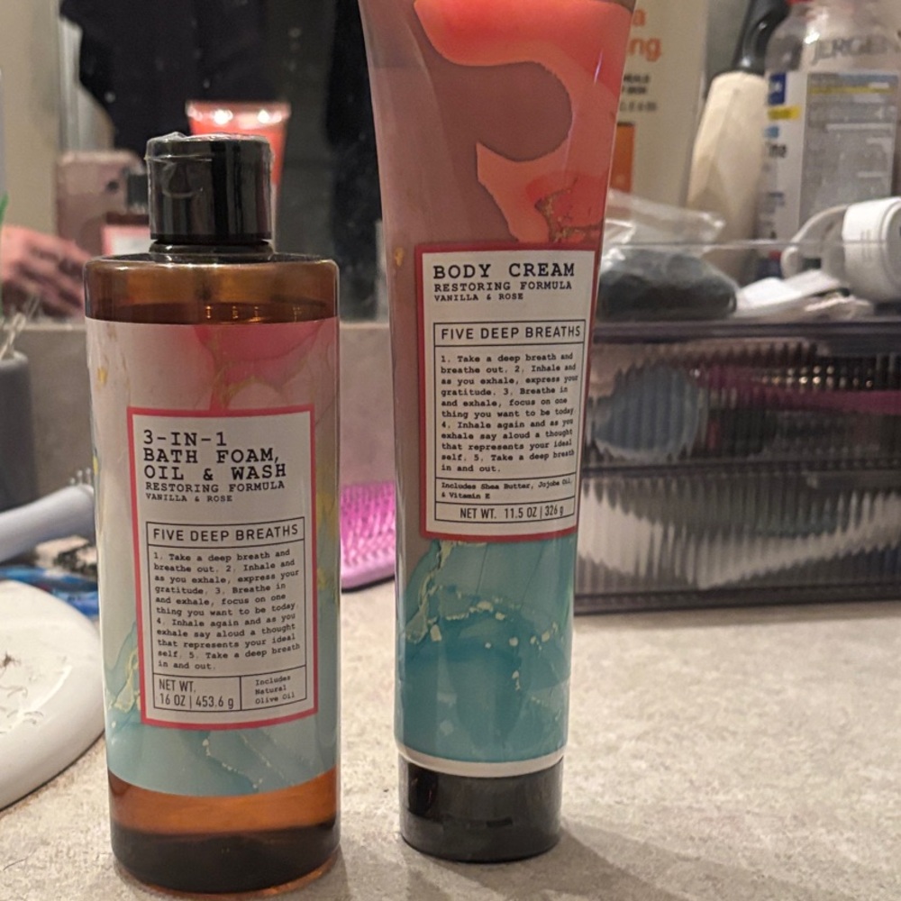 Source Unknown 3-in-1 Bath Foam and Body Cream - Orange and Blue